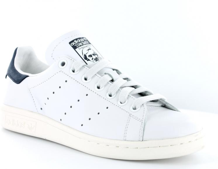 adidas stan smith blanc bleu femme